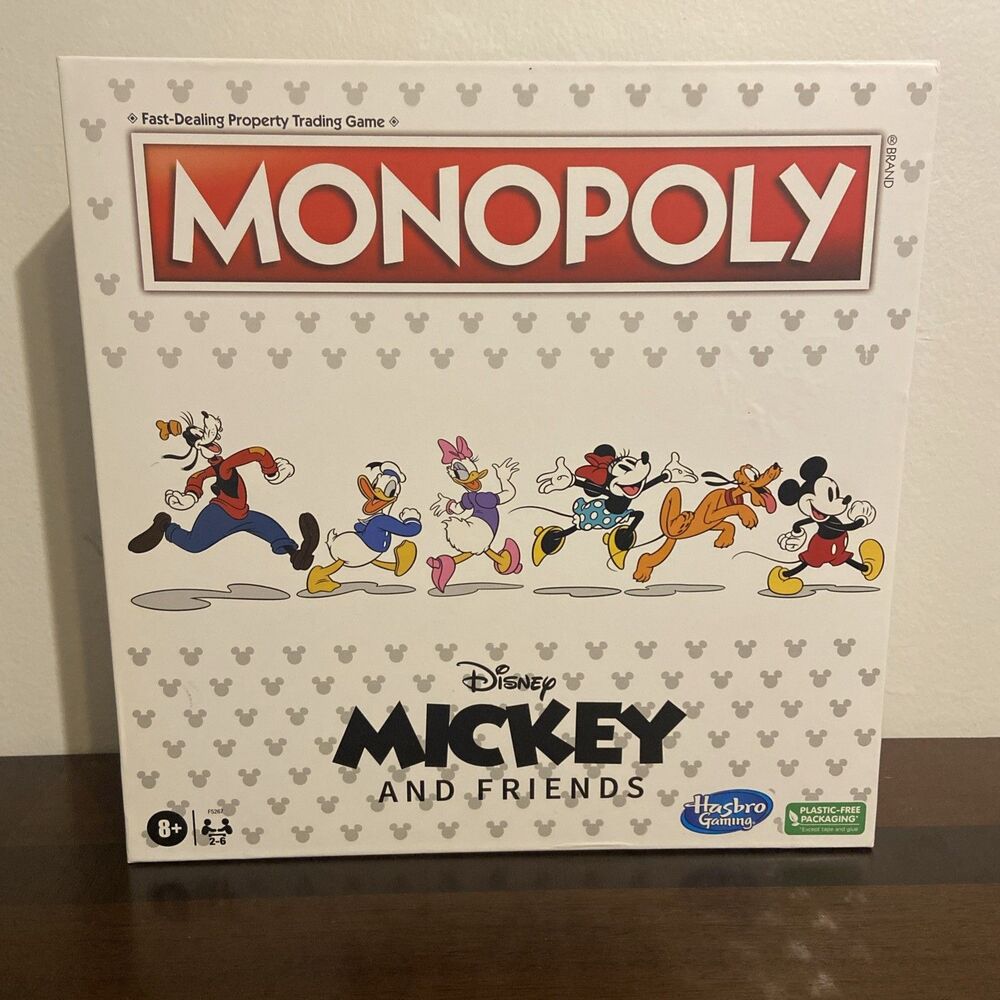 Monopoly: Disney Mickey and Friends Edition Board Game, Ages 8+, for Disney Fans